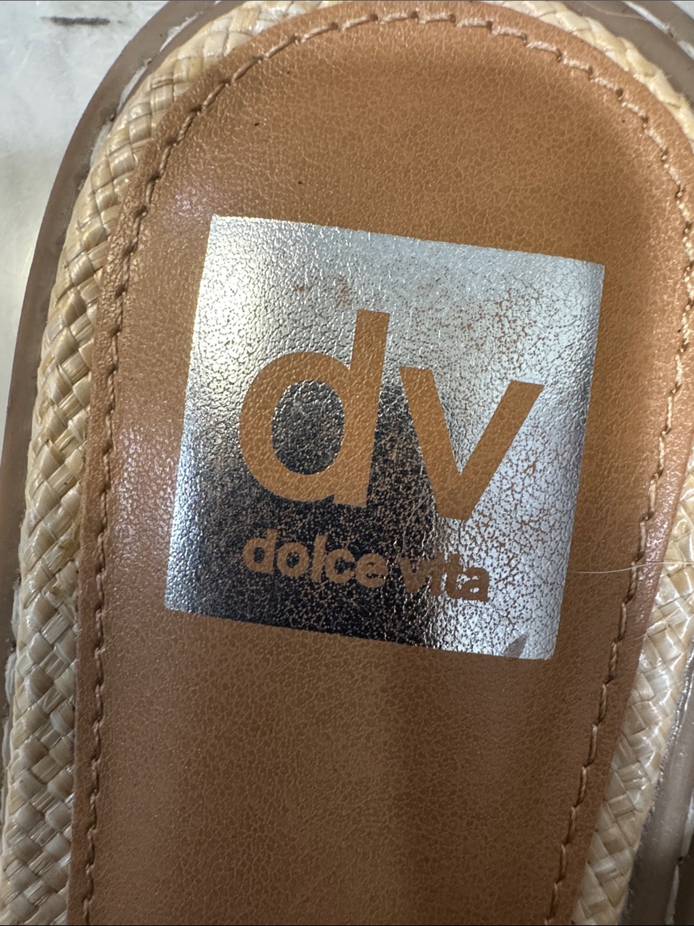 DV by Dolce Vita Natural Woven Buckle Slide Mules - Picture 3 of 10